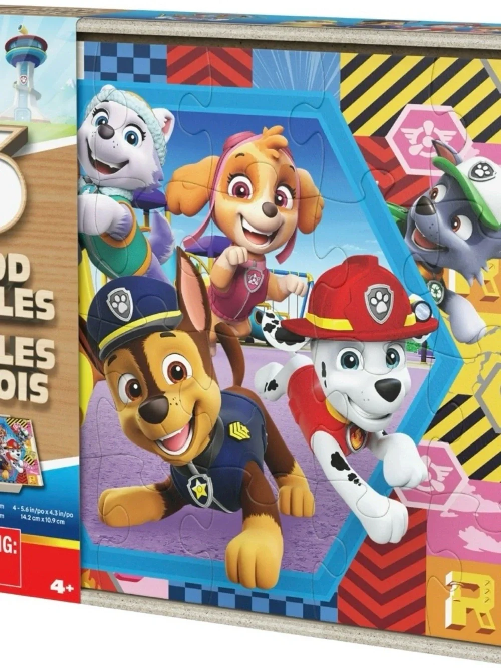 PAW Patrol, 6 Jigsaw Puzzles in Wooden Storage Box, Ages 3+